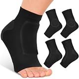 Nuanchu 2 Pair Ice Skating Socks, Hockey Sleeve, Black, Ankle and Lace Bite