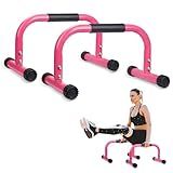 AmazeFan Parallettes Bars, Push Up Bars Strength Training For Handstands, Full Planche & Dips, Calisthenic, Gymnastic, [16.6x10x10in] Push Up Stands Handle for Floor Workouts Calisthenics Equipment