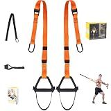 Moulyan Bodyweight Resistance Training Straps,Training straps Complete Home Gym Fitness Trainer kit for Full-Body Workout Easy Setup Gym Home Outdoors
