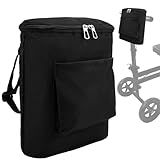 FDYFFSCY Knee Walker Handlebar Bag for Knee Scooter, Bike, Wheelchair, Knee Scooter Accessories with Shoulder Strap for Men, Women, Black