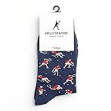 feetopia Socks with Frustrated Tennis Player Design, Funny Tennis Socks, 1 Pair per Pack - Size 8-13