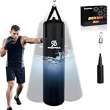 SAEEPABUL Water Punching Bag 4FT Heavy Bag for Boxing - Adjustable Weight (60 to 120 lbs) with Anti-Leak Design, Heavy-Duty Aqua Training Bag for Adults
