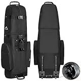 Himal Outdoors Golf Travel Bag - Heavy Duty 600D Polyester Oxford Wear-Resistant, Excellent Zipper Universal Size with Wheels, Soft-Sided Golf Club Travel Cover to Protect Clubs