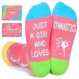 HAPPYPOP 7-9 Year Old Gymnastics Gifts - Gifts for Gymnasts Girls Kids, Gymnastics Socks for Girls