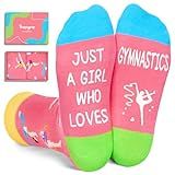 HAPPYPOP 7-9 Year Old Gymnastics Gifts - Gifts for Gymnasts Girls Kids, Gymnastics Socks for Girls