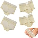 AHANDMAKER 2 Pairs Dance Foot Undies Thongs Half Sole Dance Shoe Bare Foot Thong Dances Shoes Toe Pad Practice Shoe Ballet Belly Contemporary Dance Shoes for Women Barefoot Performances