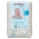 Bambo Nature Hypoallergenic Swim Pants, Eco-Labeled Swim Diapers, Double Leak Barriers - Small (12 Count)