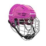 Bauer Re-Akt 55 Hockey Helmet Combo with Facemask, Senior (Pink, Medium)