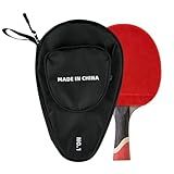 OGNWFUNK Ping Pong Paddle Cover Compatible with STIGA – Table Tennis Case for 2 Paddles & 7 Balls, Large Capacity Paddle Case with Separate Ball Pouch, Water-resistant & Shockproof Storage Bag