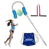 BOARDEE Volleyball Spike & Passing Trainer – Adjustable Ball Holder for Spiking Power & Passing Accuracy – Volleyball Training Equipment Kit with Stick, Foam Holder, Carry Bag & Storage Box