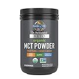 Garden of Life Dr. Formulated Organic MCT Powder with MCTs from Coconuts, Prebiotic Fiber & Probiotics – Digestion Support, Fast Fuel for Body & Brain, Non-GMO, Gluten-Free, Vegan, 30 Servings