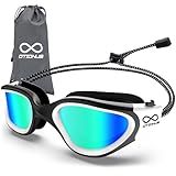 Otionus Swim Goggles, Polarized Adult Swimming Goggles Bungee Strap No Hair Pulling Anti-fog Pool Goggles for Men Women