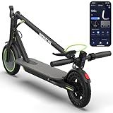 Electric Scooter, 350W/500W Powerful Motor, 19/22 MPH Max Speed, 15/23 Miles Range, Lightweight Foldable Kick Scooter with Dual Braking Systems, Smart APP