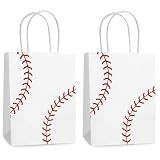 Hxezoc 12 Pieces Baseball Gift Bags with Handle, Paper Treat Candy Bag Sport Favor Bags For Baseball Theme Birthday Party Decoration Supplies