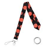 Borhmty Basketball Lanyards for Id Badges Keys Cell Phone Lanyard for Women Men Basketball Coach Player Christmas Birthday Gifts for Sports Lovers Fans Basket Ball Car Key Lanyard for Men Women