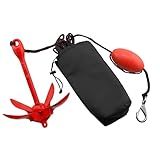 MarineNow 3.5 lb Grapnel Anchor Kit – Folding Anchor with 25 ft Marine-Grade Rope, Buoy, Snap Hook & Storage Bag – Ideal for Kayaks, Jet Skis, SUP, Canoes, Rafts, PWCs & Small Boats