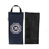 Yogalatest Yoga Sand Bag, Cotton Unfilled for Yogas, Weights and Resistance Training, Portable Fillable Weightlifting Sandbag, Size - 7.5" X 17" (Navy Blue)