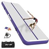 AKSPORT Gymnastics Air Mat Tumble Track Tumbling Mat Inflatable Floor Mats with Air Pump for Home Use/Tumble/Gym/Training/Cheerleading/Parkour/Beach/Park/Water