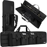 TORIBIO Double Rifle Case Soft Bag Gun Case, 36" Tactical Rifle Pistol Firearm Storage for Transportation and Hunting Shooting Range, Long Rifle Backpack for Indoor Outdoor
