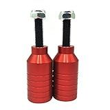 Pro Scooter Pegs CNC Aluminum Pegs for Stunt Scooters with Hardware (Red)