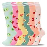 fenglaoda Compression Socks for Women Men Support Circulation 6 Pairs Socks For Nurse, Travel, Flight