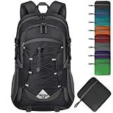 IGOLUMON Hiking Backpack 40L Packable Lightweight Camping Backpack Men Women Waterproof Hiking Daypack Outdoor Travel Daypack,Black