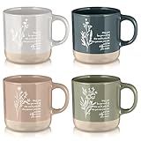 Didaey 4 Pcs Employee Appreciation Gift Bulk Ceramic Coffee Mug Thank You Mugs 12.85 oz for Social Worker Volunteer Coworker Staff Teacher Nurse Assistant Boss Office Gift for Group Team Work Supplies