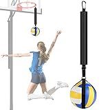 TOBWOLF Volleyball Spike Trainer, Volleyball Spike Training System for Basketball Hoop, Volleyball Equipment Training Aid Improves Serving, Jumping, Arm Swing Mechanics and Spiking Power