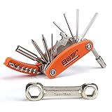 Multitool Wrench Set for Bike Tools, 16 in 1 Bicycle Multitool with 10 in 1 Bone Wrench, Multi Function Accessories Set, Must-Have for Cyclist for Emergency/Repairs/Removing/Replacing/Maintenance/Gift