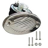 SUONE 5190512 12V boat horn,316 Stainless Steel Concealed Flush Mounting Marine Boat Horn With Stainless Steel Mounting Screws, Sound up to 125dB
