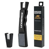 UICE Ice Skate Sharpener with 1 Replacement Sharpening Blade, Handheld Ceramic Blade Sharpening Tool with Honing Stone for Hockey Skates-Black