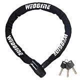 Bike Chain Lock, Heavy Duty Anti-Theft Bicycle Chain Lock, 2.72 Ft Security Bike Locks with 3 Keys, Waterproof Lock Chain for Bike, Bicycle, Scooter, Motorcycle, Door, Gate, Fence