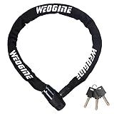 Bike Chain Lock, Heavy Duty Anti-Theft Bicycle Chain Lock, 2.72 Ft Security Bike Locks with 3 Keys, Waterproof Lock Chain for Bike, Bicycle, Scooter, Motorcycle, Door, Gate, Fence