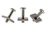 SBS - Stainless Steel Longboard Fin Screw & Plate - Pack of 3