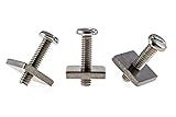 Santa Barbara Surfing SBS - Stainless Steel Longboard Fin Screw & Plate - Pack of 3