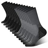 BAMBOO COOL Men's Athletic Crew Socks Moisture Wicking 6 Pack