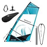 Spatium Windsurfing Sails 5m²/53.82 sq Ft,Stable Beginner Windsurfing Sail,Easy Control Learning Sail for New Windsurfers,Water Sports Training Equipment Boom 6.04 ft*Mast 13.12 ft-Blue Color