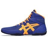 ASICS Kid's Matflex 7 Grade School Wrestling Shoes, 5, Dark Cobalt/Orange POP