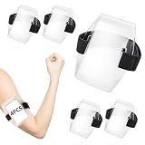 4 Pcs Clear Arm Badge Holder with Elastic Strap, ID Badge Holder Armband