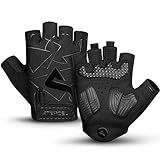 ATERCEL Cycling Gloves - Men's Bicycle Gloves for Cycling, Workout, Gym, Training, Weight Lifting, Outdoor, Dirt Bike, Mountain Bike Riding (Black, Medium)