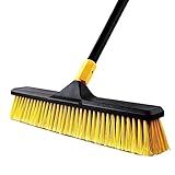 Yocada 18 Inch Push Broom Heavy-Duty Outdoor Commercial Broom Brush
