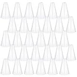 30 Pcs Cheer Megaphone for Party White Plastic Megaphone DIY Accessory for School Outdoor Activities Party Favors Sports Match Game (30 Pcs, White)