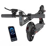 Oslich Electric Scooter Adults, 21Miles Max Range, 21MPH Top Speed, 500W Motor with 8.5" Solid Tires, Max Load 264lbs & Big Display with Cruise Control, Drum Brake, Foldable Commuting E-Scooter