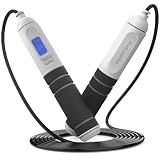 multifun Smart Digital Jump Rope with Counter - Speed Skipping Rope for Fitness, CrossFit & Double Unders - 1/3 CoG Balance, Anti-Slip Handles for Men Women (2026 One-Click Snap,Self-Locking)