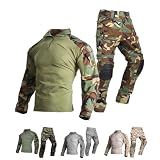 Elite Tribe Emerson Airsoft Military bdu Tactical Suit Combat Gen3 Uniform Shirt Pants (Multicam, Large)