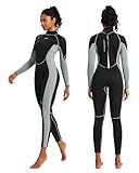 Jsnorklet Womens Wetsuit, 3mm Back Zip Full Wetsuit for Diving Swimming