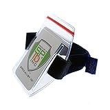 Heavy Duty Water Resistant Armband ID Badge Holder with Resealable Red Zip & Rugged Adjustable Arm Band (Perfect Arm Ski Pass Holder for Lift Ticket) Top Load by Specialist ID