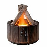 Campfire Flame Diffuser for Essential Oils, 250ml Ultrasonic Cool Mist Aromatherapy Humidifier with Remote Control, 7-Color LED Lights, Timer & Auto-Off for Home, Office & Bedroom