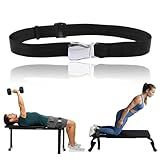 Nordic Curl Stabilizer Strap with Anti-Slip Locking Buckle, Adjustable 63-Inch gym seatbelt for Bench, Nordic Curl, Leg Extensions, Seated Rows & Home Gym Training(black)