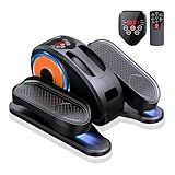 Under Desk Elliptical Machine, Ellipse Leg Exerciser for Seniors Fully Assembled, Quiet & Portable Electric Seated Pedal Exerciser with Remote Control & 12 Adjustable Speeds
